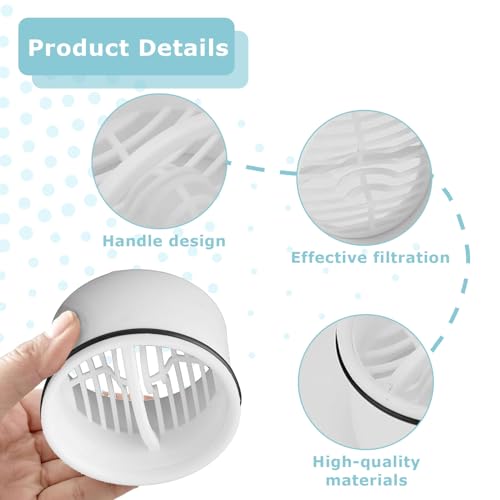 Haarsieb Tauchrohr Für Dusche Ablaufgarnitur Set,Kompatibel Mit Ablaufgarnitur 6960, 6963,6961,6962,Haarfänger Dusche, Abflusssieb Dusche,Haarsieb Dusche Für Haarfilter Siebeinsatz Duschablauf Siphon