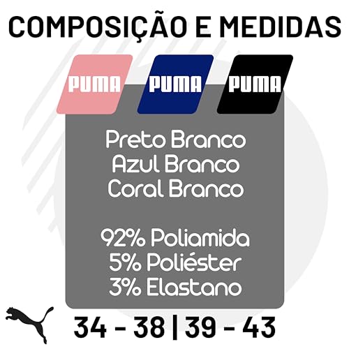 Kit 05 Pares de Meias Sapatilha Esportiva Puma | KIT - B | 34-38