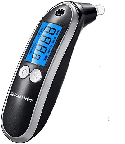 Portable Ketone Meter Digital Ketone Breath Analyzer with 10pc Extra Replaceable Mouthpieces