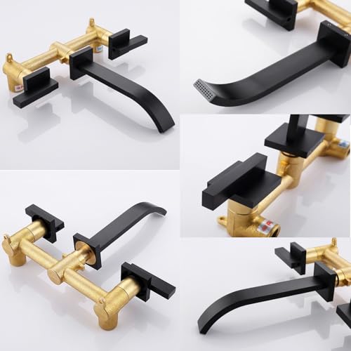Mitigeur Lavabo Cascade Noir Mat Encastrable Robustesse et Finition Premium - 6