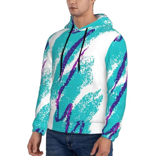 90's Cup Design print Men's hoodie head long sleeve sweatshirt comfortable top with pockets for3