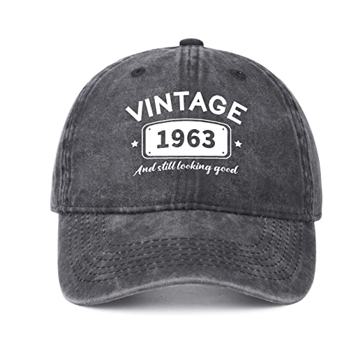Mwfus 60Th Birthday Gifts For Women Men, 60 Year Old Gifts For Men Women, 1963 Women Mens Gifts Ideas Baseball Cap Gray #TOP4
