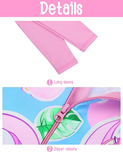Image of XFGIRLS Baby /Toddler Girls Swimsuit Long Sleeve One-Piece Bathing Suit Rash Guard