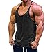 Produktbild Muscle Cmdr Herren Workout Stringer Tanktops Y-Back Gym Fitness Trägershirt,Männer Muskelshirt Training Achselshirt Sport (Schwarz,Dünne Schulter,M)