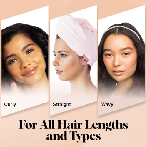 Palm: Kitsch Microfiber Hair Towel Wrap For Women- Hair Turban For Drying Wet Hair- Super Absorbent & Ultra Soft (Palm)