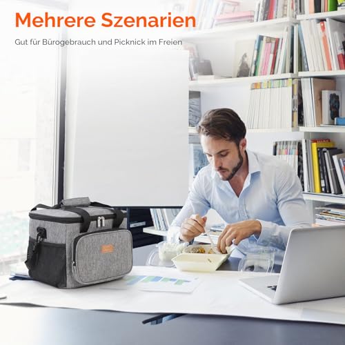Lifewit Kühltasche klein, Isolierte Cooler Bag, Lunchtasche 15L 24 Dosen – Ansicht 5
