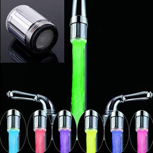 7 Colori RGB Colorato LED Luce Doccia Rubinetto Bagno Spruzzatura Testa Acqua Rubinetto Adorabile Qualità e Pratico