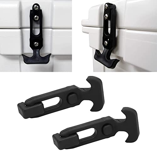 Akozon Rubber Flexible T-Handle Hasp Draw Latch for Tool Box, Cooler, Golf Cart or Engineering Machine Hood Elastic Shock Absorption Buckle Thermos Toolbox Buckle
