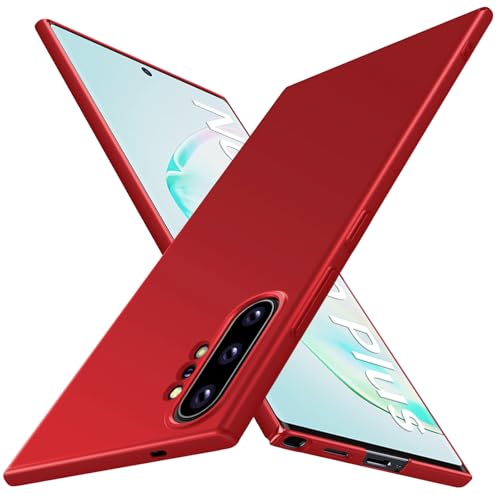 Coque Samsung Note 10 Plus rouge fine et antichoc style militaire