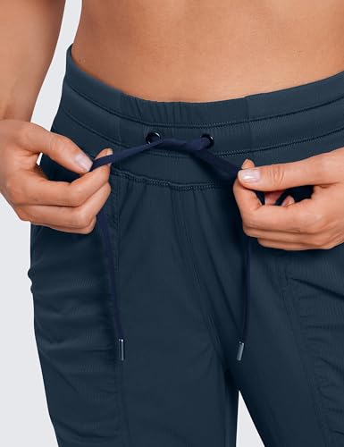 Image of CRZ YOGA Ease Line Joggers 26 inch /28.5 inch /30.5 inch | Casual, Lightweight, Ruched Design, Pockets, for Women