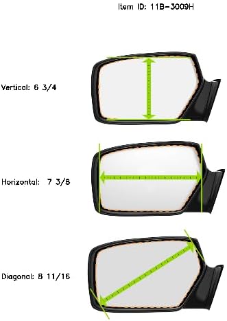 Driver/Passenger Lower Mirror Glass, Compatible with 2010-2020 Various International Models