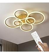 SYZXSP Modern LED Ceiling Light 41inch with Remote Dimmable 8 Ring