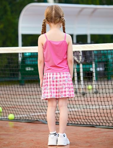 Image of Disney Minnie Frozen Stitch Princess Toddler Girls' Tennis Skirt Sets Kids Athletic Camisole Top & Skort 2 Piece Outfit 2-9Y