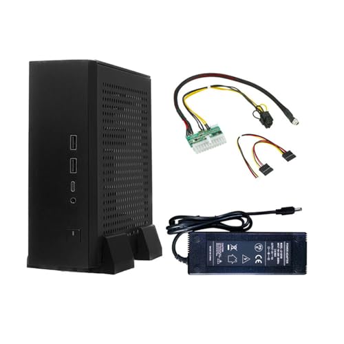 Industrial Control M09 Mini Desktop ITX Computer Case - Práctico, Pequeño y Ligero Gabinete HTPC con Soporte Opcional - 180W miniatura 7