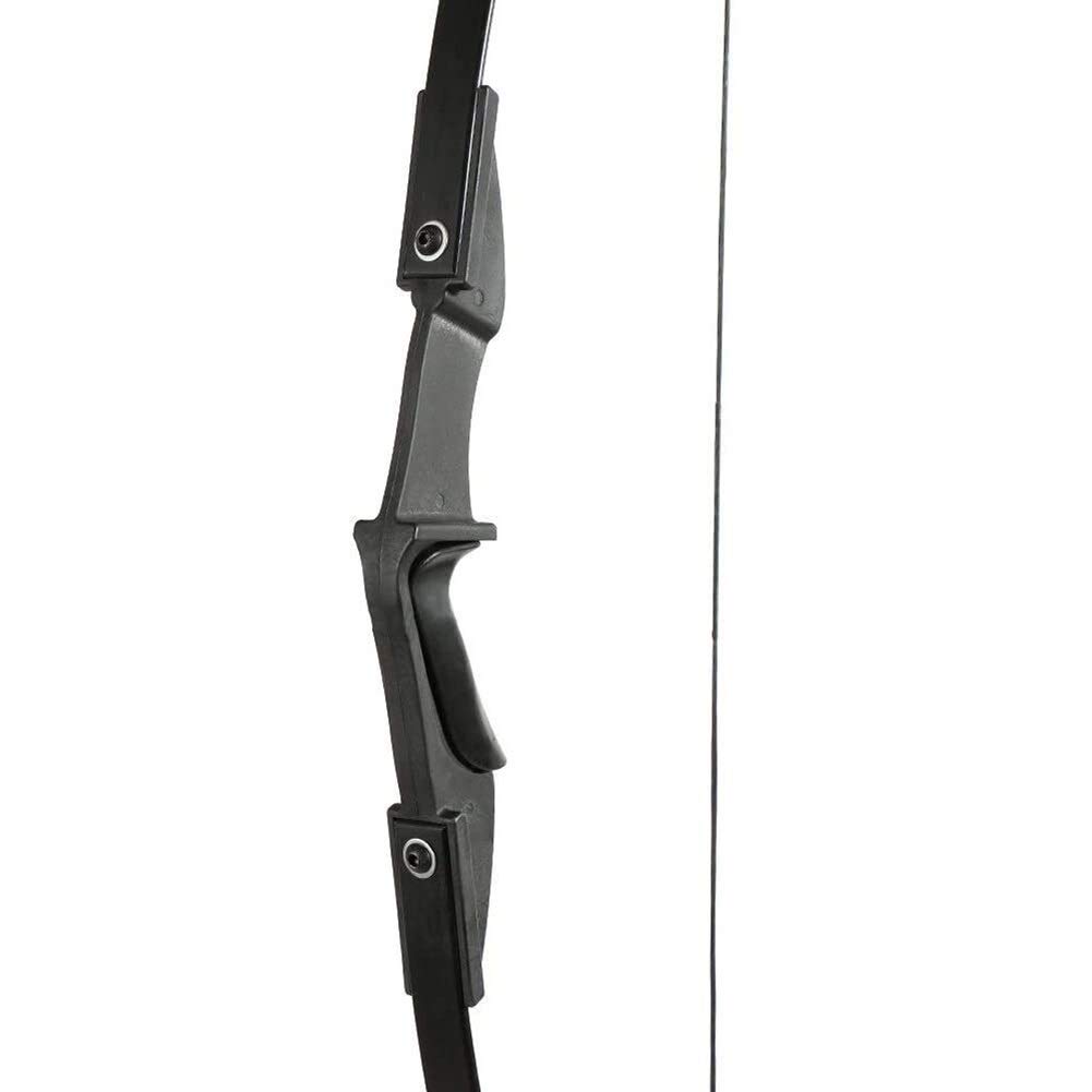 Arco e Frecce Tiro con L'Arco Arco Ricurvo Gioventù Tiro con L'Arco 57" Takedown Ricurvo Arco da Caccia Nero Lungo Arco for Principianti Adolescenti Destra Sinistra Mano Nera