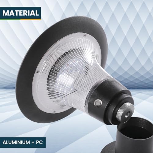 Image of hardoll Solar Pillar Light 70 LED for Outdoor Aluminium+PC, Warm & Cool White, Waterproof Gate and Garden Lamp for Home and Pathway Decoration(Pack of 2)