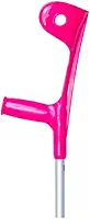 Muleta Fixa Canadense Ajustável em Alumínio Rosa Pink Pop Sequencial 100kg com 10 Níveis de Altura