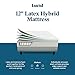 LUCID 12 Inch Latex Hybrid Mattress - Responsive Latex Foam and Encased Springs - Firm Feel - Motion Isolation - Edge Support - Gel Infused - Pressure Relief - Bed in a Box - Twin XL Size