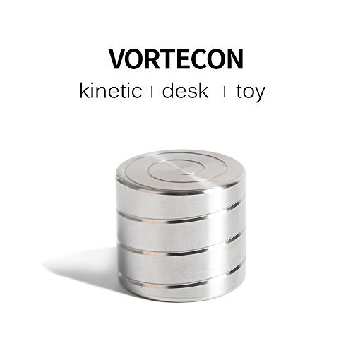 Vortecon Kinetic Desk Toy Precision Machining Stainless Steel Rotary Decompression Hypnotic Gyro Toy Gift (Staintess steel)