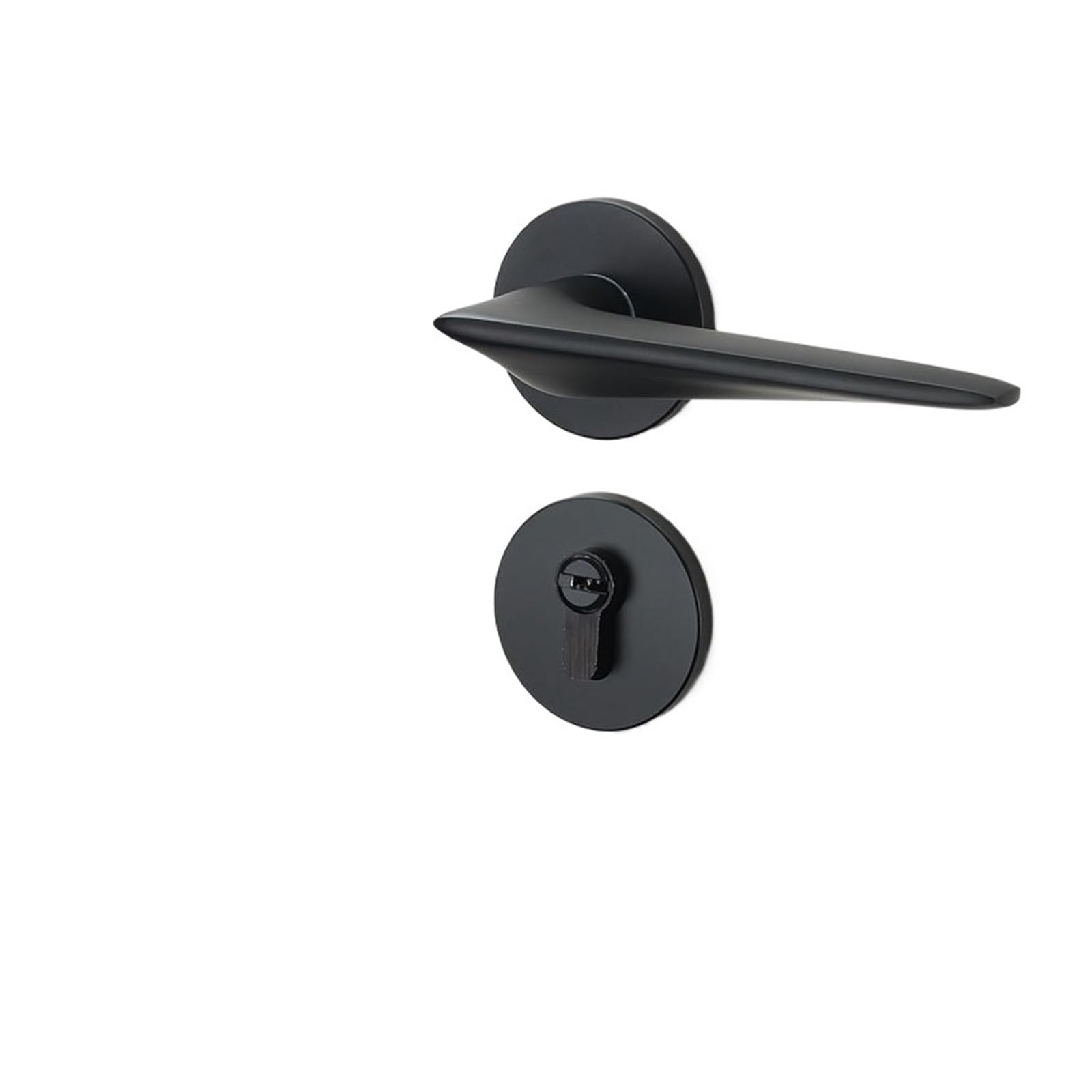 NYRXRYTCA Black Door Lock Indoor Bedroom Silent Room Door Lock Bathroom Handle Household Split Lock(Type F)