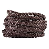 Amplia aplicación:el cordón de cuero trenzado es ideal para diversos tipos de manualidades y fabricación de joyas., como gargantilla, collares, esposas, corbata de bolo, cuerda de apisonamiento, Correa para la barbilla del sombrero de vaquero, cinturón, trenzas para el cabello, cordones de zapatos, correa para gafas, correas de sujeción, etc., regalo perfecto para los amantes del bricolaje, amigos y familia