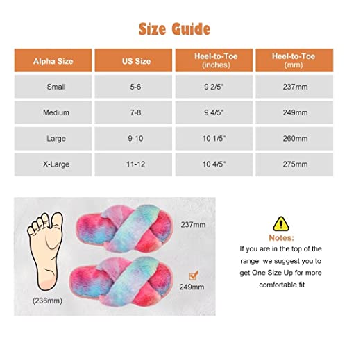 Doiown Women'S Fuzzy Slippers Memory Foam Cute House Slippers Plush Fluffy Furry Open Toe Home Shoes Bridal Bridesmaid Gifts For Wedding thumb #4