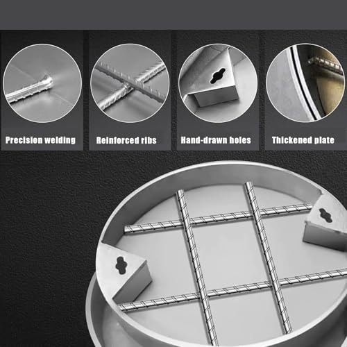 Couvercle de puits encastré pour terrasse design en carrelage ou pavés