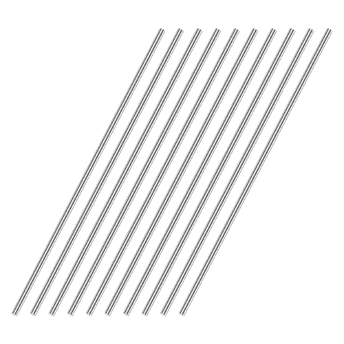 Image of uxcell 5mm x 250mm 304 Stainless Steel Solid Round Rod for DIY Craft - 12pcs