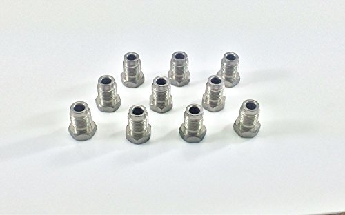 The Stop Shop Stainless Steel Metric Brake Line Imperial & Bubble Flare Fitting for 3/16