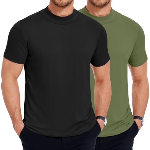 T-shirt col roulé homme pour le bureau et les sorties décontractées