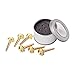 Healifty 6pcs Guitar Bridge Pins String Pegs Metal for Acoustic Guitar Mandolin Instrument Replacement Part (Golden)