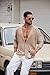 COOFANDY Men's UPF 50+ Sun Protection Hoodie Shirt Lightweight Quick Dry Fishing Hiking Beach Cover Up Khaki