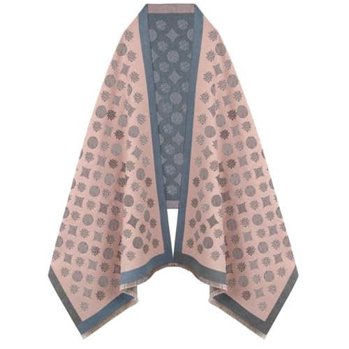 EXTREE Scarfs for Women Pashmina Silky Shawl Wrap for Evening Dressing Blanket Open Front Poncho Cape