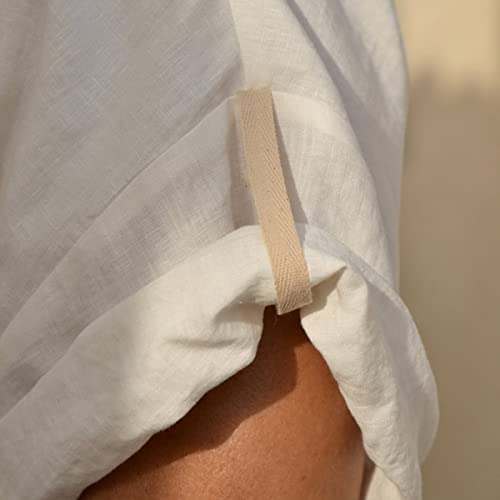 Muslim Men's Robe Casual Loose Nightgown Short Sleeve Loungewear Cotton Pyjamas,Gray,L3