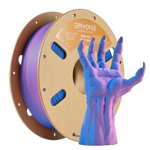 ERYONE Matte Dual Color PLA Filament 1.75 mm for 3D Printers,Accuracy +/- 0.03mm,1kg/ Spool(2.2lbs), Matte Pink&Blue