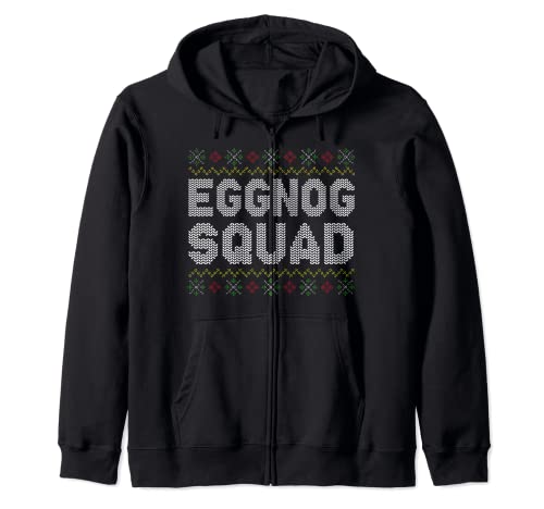 Eggnog Squad Feo Navidad Beber Humor Sudadera con Capucha
