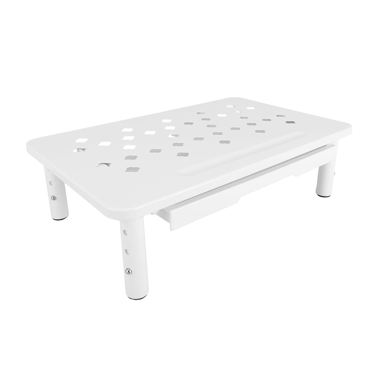 Standing Desk Height Adjustable Carbon Steel 3 Levels Ventilation Holes with Drawer for Laptop Riser Printer Shelf Document — view 5