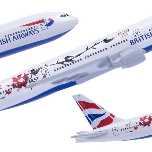 Modelo de avión de metal B777 británico escala 1:400 coleccionable 5