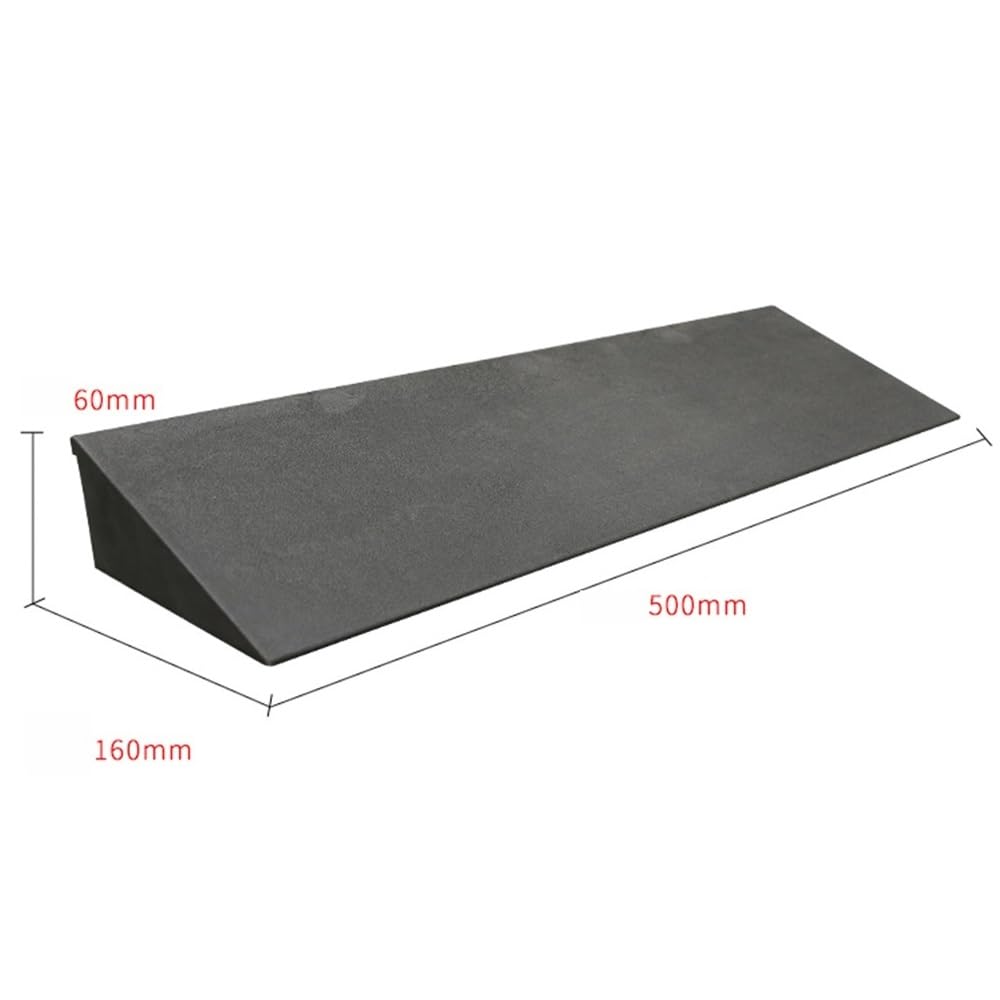 Rampe D'Accès en Caoutchouc, Rampe De Seuil Portable 1-6cm Hauteur, Rampe De Trottoir pour Voiture, Fauteuil Roulant, Camping-Car(50 * 16 * 6cm/19.7 * 6.3 * 2.4in)
