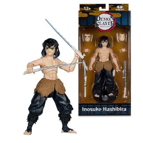 McFarlane Toys - Demon Slayer Inosuke Hashibira (Unmasked) 7in Action Figure - Image 6