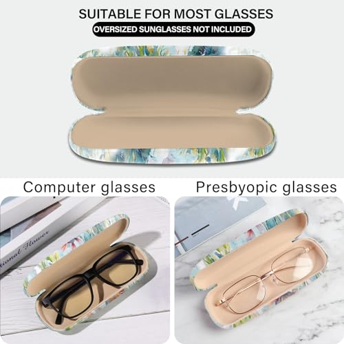 Image of Eyeglasses Case Hard Shell Protective Case for Glasses Eyeglass Box with Cleaning Cloth for Boys Men Man Cute Aesthetic