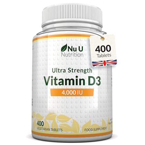 Nu U Nutrition Vitamin D3 4000 IU Vegetarian Tablets