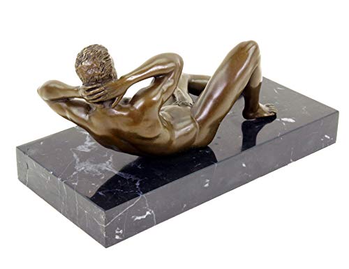 Muscular Male Nude - Toyboy Eric - Gay Bronze Statue - Sexy Figurine - Erotic Nude - Bedroom Sculpture - Height 13 Cm - Width 25 Cm - Ornaments For Sale - Couple Gift - Home Accessories #TOP4