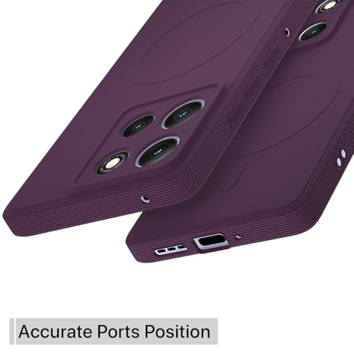 Image of Pikkme Back Cover for Motorola Moto G86 Power 5G Soft Matte Silicone Mag-Safe Design (Mag-Safe Not Support) Camera Protection | Slim Fit Bumper Cover (Purple)