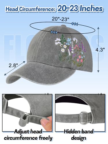 Image of Biggun Trendy Embroidered Baseball Cap for Girls Women Men - Adjustable Soft Breathable Hats for Casual Wear