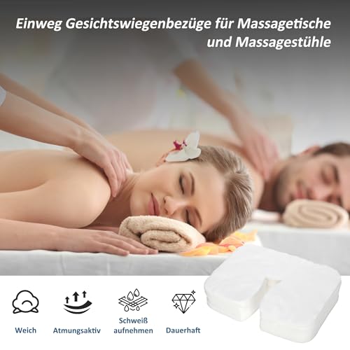 500 Stück Nasenschlitztücher Massageliege, Einweg Nasenschlitztücher für Massageliegen Einwegauflage für Kopfstützen bei Massagetischen Massagebänken Behandlungsliegen