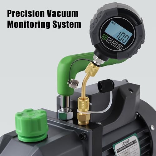 Image of Lichamp Digital Vacuum Gauge 0-75000 Microns, HVAC Micron Tester, 3-Way