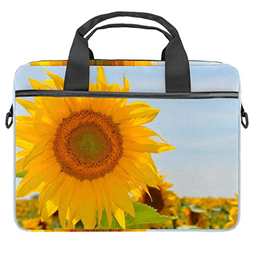 Sac à bandoulière pour ordinateur portable 13 14 pouces tournesol