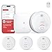 X-Sense Smart Smoke Alarm with SBS50 Base Station for Home with Magnetic Mount, Wireless Interlinked Fire Alarm, 10-Year Life and Replaceable Battery, App Function, SD11-MR31