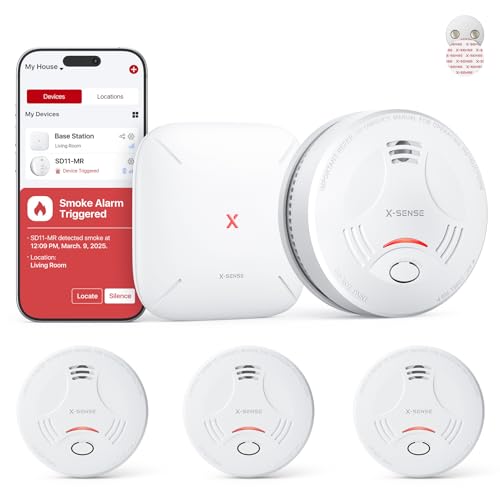 X-Sense Smart Smoke Alarm for Home with Magnetic Mount SD11-MR31
